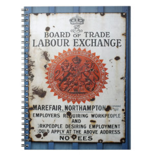 VINTAGE SCHILD  NOTIZBLOCK