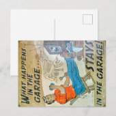 Vintage Schild Postkarte (Vorne/Hinten)