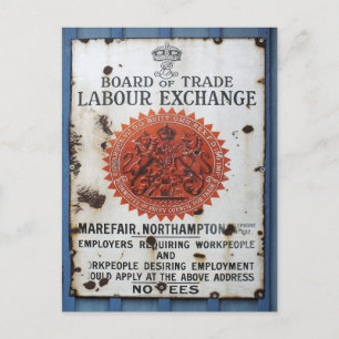 VINTAGE SCHILD POSTKARTE