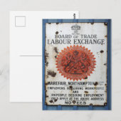 VINTAGE SCHILD POSTKARTE (Vorne/Hinten)