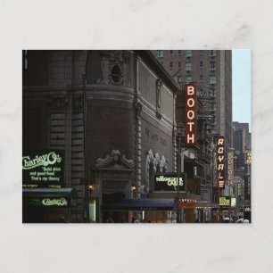 Vintage-Schilder im Theaterbezirk von New York Cit Postkarte