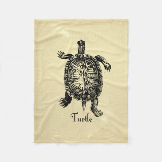 VINTAGE SCHILDKRÖTE FLEECEDECKE (Vorderseite)