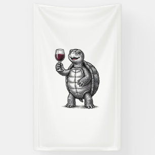 Vintage-Schildkröte-mit-Weinglas-Shirt-Design_1 Banner