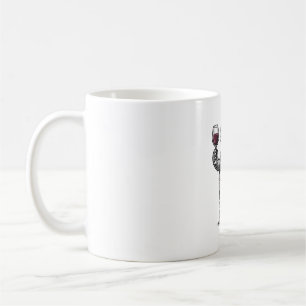 Vintage-Schildkröte-mit-Weinglas-Shirt-Design_1 Kaffeetasse