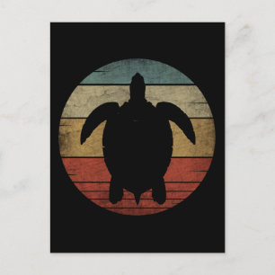 VINTAGE-SCHILDKRÖTE  POSTKARTE