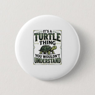 Vintage-Schildkröten-Ding Lustiges Schildkrötenlie Button