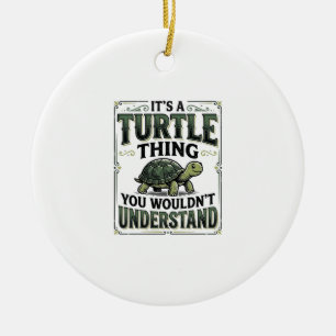 Vintage-Schildkröten-Ding Lustiges Schildkrötenlie Keramik Ornament
