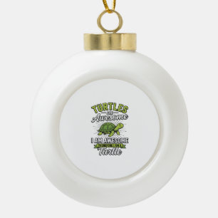 Vintage-Schildkröten sind großartig Lustiges Schil Keramik Kugel-Ornament