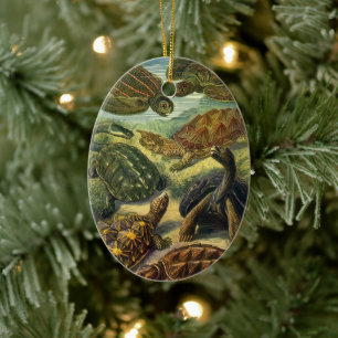 Vintage-Schildkröten und Landschildkröten von Erns Keramik Ornament