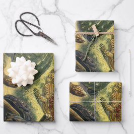 Vintage Schildkröten und Meeresschildkröten von Er Geschenkpapier Set