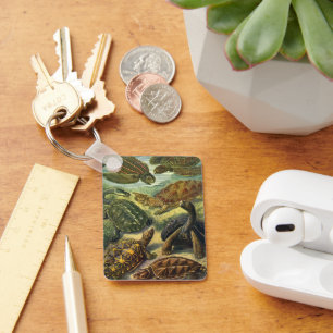 Vintage Schildkröten und Meeresschildkröten von Er Schlüsselanhänger