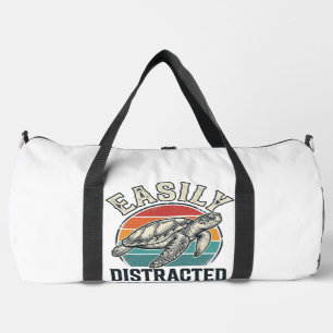 Vintage-Schildkrötenliebhaber leicht abgelenkt von Duffle Bag
