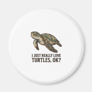 Vintage-Schildkrötenliebhaber Lustiges Meeresschil Magnet