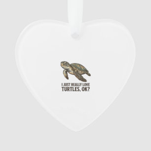 Vintage-Schildkrötenliebhaber Lustiges Meeresschil Ornament