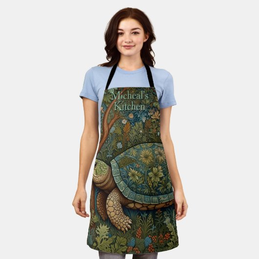 Vintage Schildkrötenwälder Schürze (Getragen)