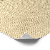 Vintage Schimpansenillustration auf Burlap Poster (Ecke)