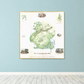 Vintage Schlacht bei Brooklyn NY Map (1867) Leinwanddruck (Insitu (Holzboden))