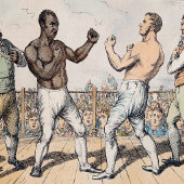 Vintage Schlacht zwischen Crib und Molineau Poster