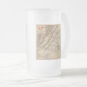 Vintage Schlachtfelder in Virginia, Ziviler Krieg, Mattglas Bierglas (VorderseiteRechts)