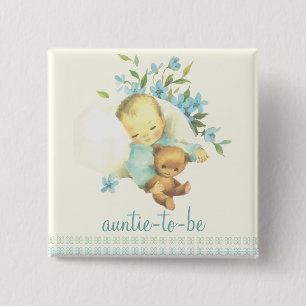Vintage-Schlafende-Baby-Baby-Party-Tante-wird-zu-b Button