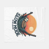 Vintage Schlafendes Faultier Shirt Lustig Langsame Fleecedecke (Vorderseite (Horizontal))
