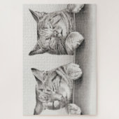 Vintage Schlafkatzen Lithograph, 1874 Puzzle (Vertikal)