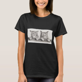 Vintage Schlafkatzen Lithograph, 1874 T-Shirt
