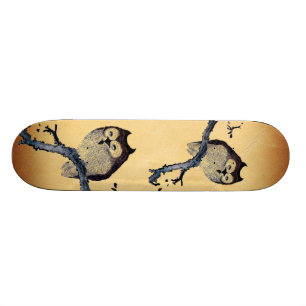Vintage schläfrige Eule Skateboard