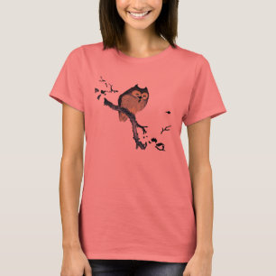 Vintage schläfrige Eule T-Shirt