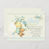 Vintage Schlafsäugchendusche Einladung (Vorne/Hinten)