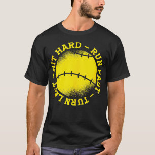 Vintage Schlag Hart Lauf Schneller Linksabbiegen S T-Shirt