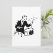 Vintage-Schlagzeuger Jazz-Percussion aus der Mitte Einladung (Stehend Vorderseite)