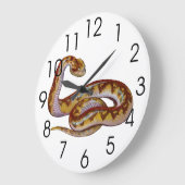 Vintage Schlangen-Illustration Große Wanduhr (Winkel)