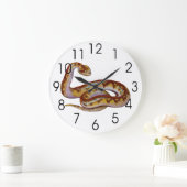 Vintage Schlangen-Illustration Große Wanduhr (Zuhause)