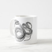 Vintage Schlangen-Skeleton Tasse 11oz (Vorderseite Links)