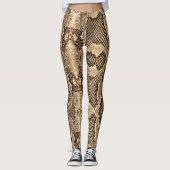 Vintage-Schlangenledermuster Leggings (Vorderseite)