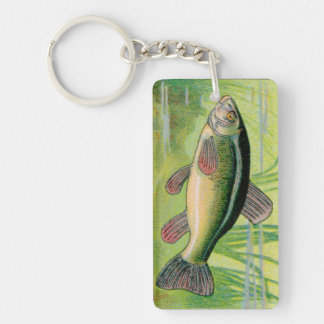 Vintage Schleie-Fischdruck Schlüsselanhänger