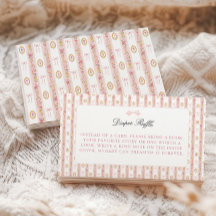 Vintage-Schleife Rosa Florales Baby Shower Windel-