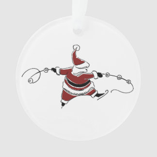 Vintage-Schlittschuh fahrender Weihnachtsmann-Weih Ornament