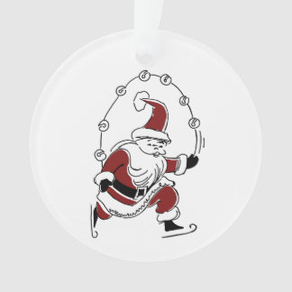 Vintage-Schlittschuh fahrender Weihnachtsmann-Weih Ornament