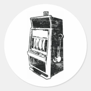 Vintage Schlitz-Maschine Runder Aufkleber
