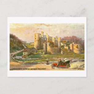Vintage Schloss Beaufort in Luxemburg Postkarte