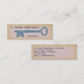 Vintage SchlosserBerufliche Visitenkarten Mini Visitenkarte (Vorne/Hinten)