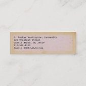 Vintage SchlosserBerufliche Visitenkarten Mini Visitenkarte (Rückseite)