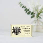 Vintage Schlosshäuser und Schlüsselvorlagengeschäf Visitenkarte (Stehend Vorderseite)