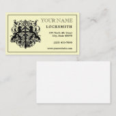 Vintage Schlosshäuser und Schlüsselvorlagengeschäf Visitenkarte (Vorne/Hinten)