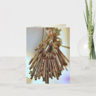 Vintage-Schlüssel Karte