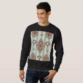 Vintage Schlüssel, Schlösser: Freehe und Muster. Sweatshirt (Vorne ganz)