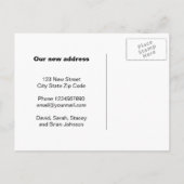 Vintage Schlüsseländerung der Adresse bewegter Pos Ankündigungspostkarte (Rückseite)