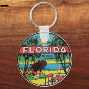 Vintage-Schlüsselanhänger Florida Keys Schlüsselanhänger